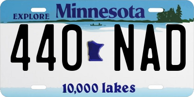 MN license plate 440NAD