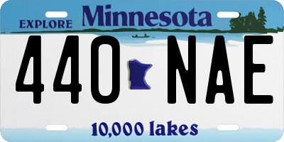 MN license plate 440NAE