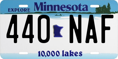 MN license plate 440NAF