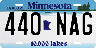 MN license plate 440NAG