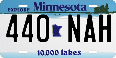 MN license plate 440NAH