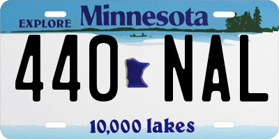 MN license plate 440NAL
