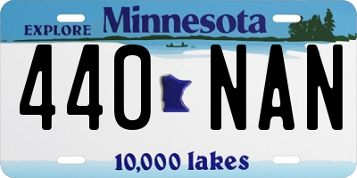 MN license plate 440NAN