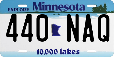MN license plate 440NAQ