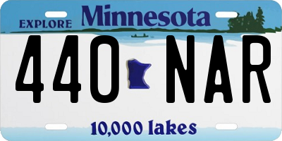 MN license plate 440NAR