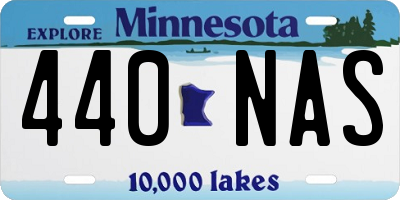 MN license plate 440NAS