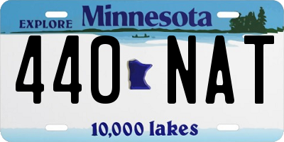 MN license plate 440NAT
