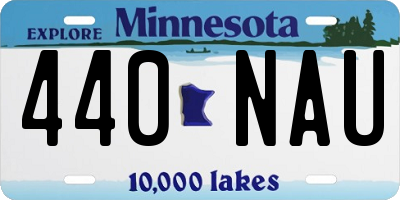 MN license plate 440NAU