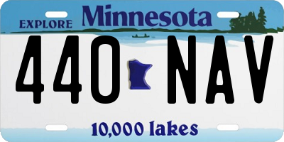 MN license plate 440NAV