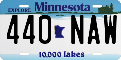 MN license plate 440NAW