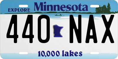 MN license plate 440NAX