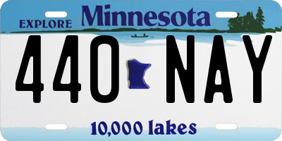 MN license plate 440NAY