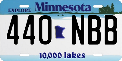 MN license plate 440NBB