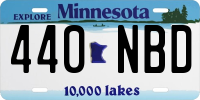 MN license plate 440NBD