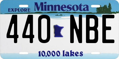 MN license plate 440NBE