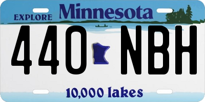 MN license plate 440NBH