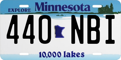MN license plate 440NBI