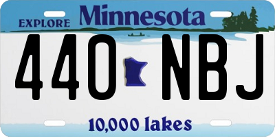 MN license plate 440NBJ
