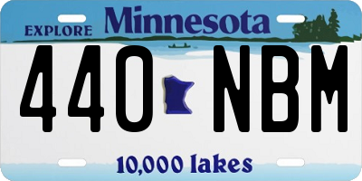 MN license plate 440NBM