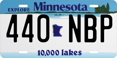 MN license plate 440NBP