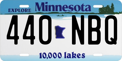 MN license plate 440NBQ