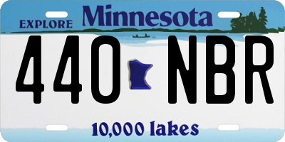 MN license plate 440NBR