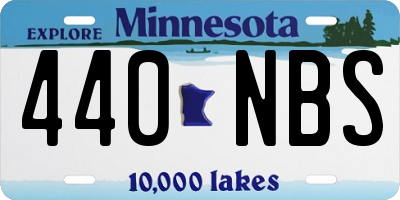 MN license plate 440NBS