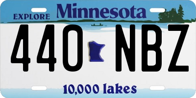 MN license plate 440NBZ
