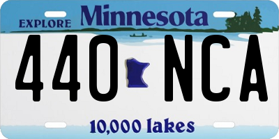 MN license plate 440NCA