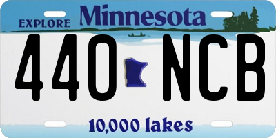 MN license plate 440NCB