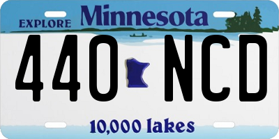 MN license plate 440NCD