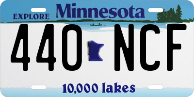 MN license plate 440NCF