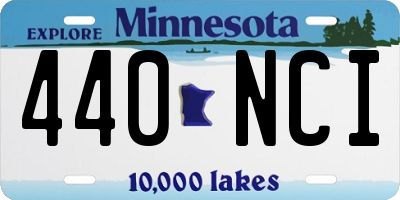 MN license plate 440NCI