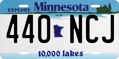 MN license plate 440NCJ