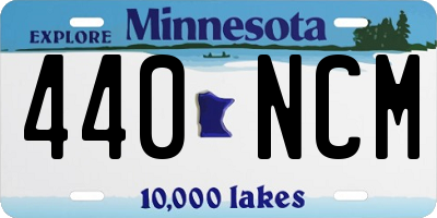 MN license plate 440NCM