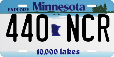 MN license plate 440NCR