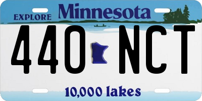 MN license plate 440NCT