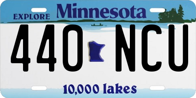 MN license plate 440NCU