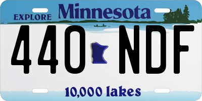 MN license plate 440NDF