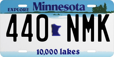 MN license plate 440NMK