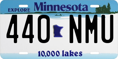 MN license plate 440NMU