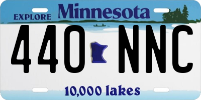 MN license plate 440NNC
