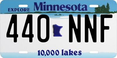 MN license plate 440NNF
