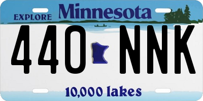 MN license plate 440NNK