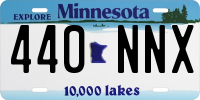 MN license plate 440NNX