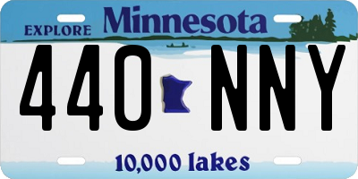 MN license plate 440NNY