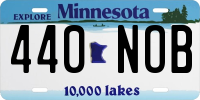 MN license plate 440NOB