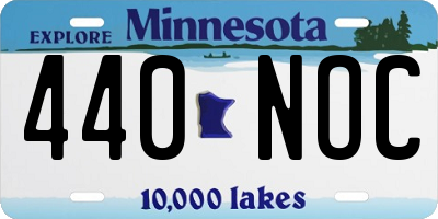 MN license plate 440NOC