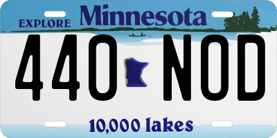MN license plate 440NOD
