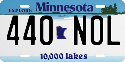 MN license plate 440NOL